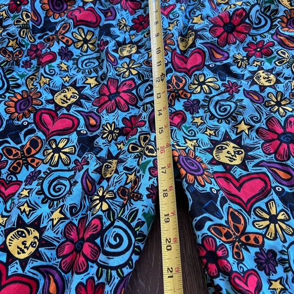 LUCY & YAK Pants Womens 3X Alexa High Rise Tapered Trousers Sun Moon Butterfly - Picture 10 of 16